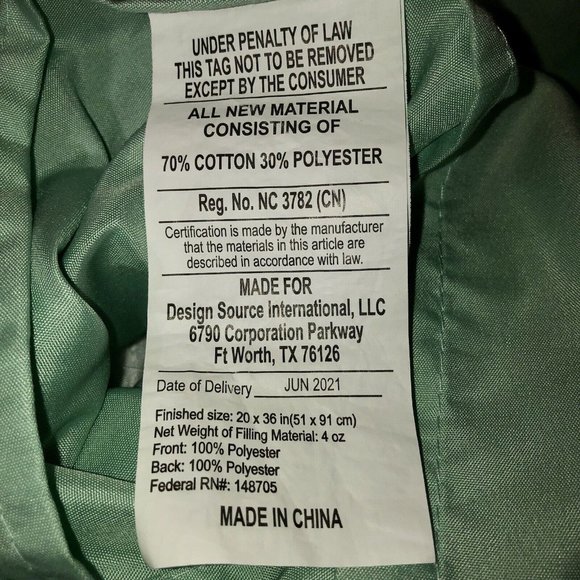 Design Source Two King Pillow Shams Floral Used Quilted Front 20” x 36” - Picture 8 of 16